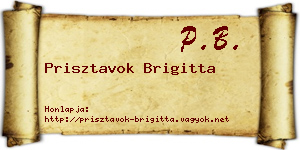 Prisztavok Brigitta névjegykártya