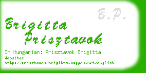 brigitta prisztavok business card